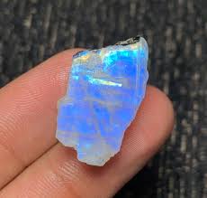 AAA Grade Natural Rainbow Moonstone Rough Beautiful Blue ...