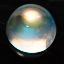 2.18Ct Natural Royal Rainbow Moonstone Round 8mm Cab India