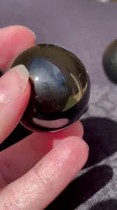Black Obsidian Sphere / Black Crystal Alter Piece Scry ...