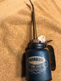 Vintage Rainbow Pump Thumb Oiler Can | eBay