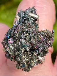 Rainbow Carborundum Ring Size 10.5