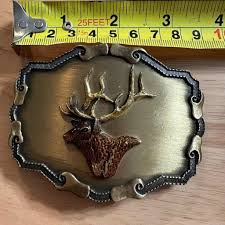 Vintage 1977 Elk Belt Buckle: Collectible Western Style - Etsy