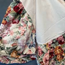 Vintage Ralph Lauren Floral Bed Skirt Made In USA Full/Double Matrimonial Ruffle