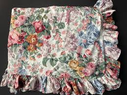 RARE RALPH Lauren *KING DUVET COVER Ruffle ALLISON Blue Bow ROSES Floral Flowers | eBay Australia