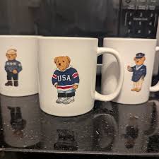 Ralph Lauren | Kitchen | Ralph Lauren Bear Mug Set White And ...