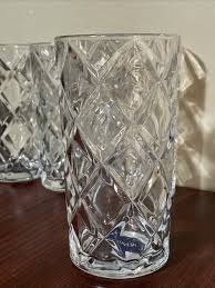 Set of 4 Mikasa Ansley Crystal Diamond Cut Highball Glasses ...