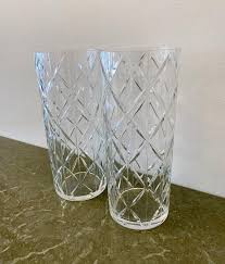 Set of 2 crystal vases by Ingegerd Råman for Orrefors. at ...