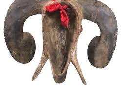 Handcrafted Baule Ram Head Mask, Old Tribal Sculpture Ivory Coast, Authentic African Animal Wood Carving, Traditional Wall Art Decor Gbagba - Etsy