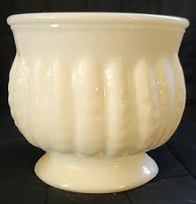 Vintage RANDALL White Milk Glass Flower Vase PLANTER Bowl ...
