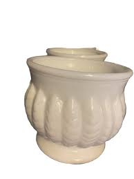 VTG Randall Milk Glass Short Vase Bowl Planter Wheat Pattern ...