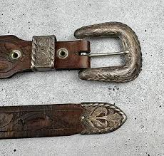 10k Gold & Sterling Silver Ranger Belt Buckle Set