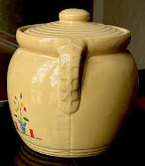 Vintage Stoneware Crock / Jar w/ Lid is Hand Decorated ...