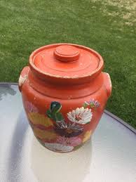 1930s VINTAGE RANSBURG COOKIE JAR - HAND PAINTED - LARGE, USA | eBay