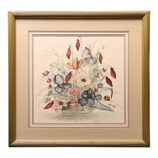 1970s Floral Harmony, Framed | Chairish