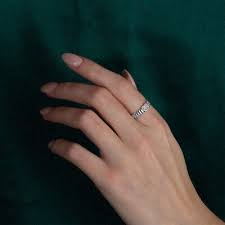 925 Sterling Silver Studded Heart Ribbed Band Ring | eBay