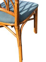 Vintage Rattan Dining Set with Six Chairs attributed to ...