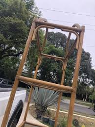 MidCentury Etagere VINTAGE bamboo rattan 5 glass shelves(7ft tall /depth 16 1/2 inch by 29 3/4 wide for Sale in Santa Ana, CA - OfferUp