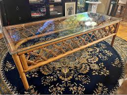 Vintage Rattan coffee table - Coffee Tables - Ridgefield, Connecticut | Facebook Marketplace