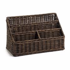 Large Wicker Organizer Basket | Office Basket | The Basket Lady