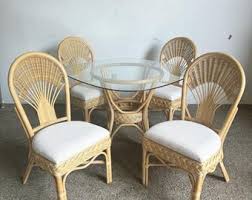 1970s White Wicker Dining Set - 5 Pieces - FREE SHIPPING! - Etsy