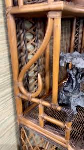 Vintage English Rattan and Wicker Hall Stand [10534] - Etsy