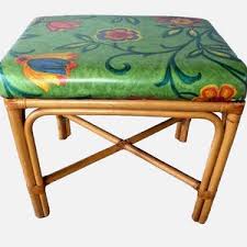 Rattan Ottoman Pair - Etsy