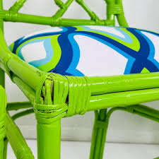 Lime Green Patio Set with 4 Chinese Chippendale Chairs and Glass Top Table at 1stDibs | lime green patio furniture, lime green patio chairs, green chippendale chair