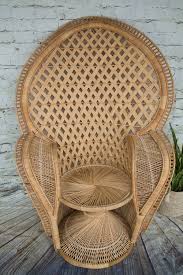 Vintage Rattan Cobra Style Chair/ Fan Back Chair/ Peacock ...