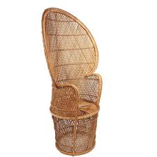 Vintage Wicker Peacock Emmanuelle Chair C 1960/1970's | Chairish