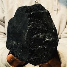 4260g Large Raw Natural Black Tourmaline Crystal Rough ...