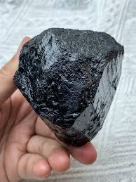 Natural Large Raw Black Tourmaline Specimen , Rough Crystal ...