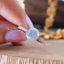 1 CT Rose Gold Round Cut Salt and Pepper Moissanite Ring – Eurekalook