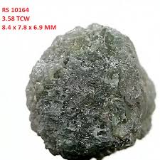 Big Rough Diamond Greenish Gray Sparkling Natural Shape 3.58 ...