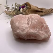 natural raw pink rose quartz crystal heart healing stone ...