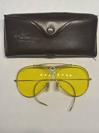 Ray Ban B&L For Driving Vintage Shooter Glasses Yellow ...