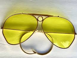 Ray Ban Vintage Sunglasses Yellow Kalichrome Glass Lens ...