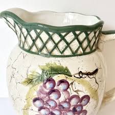 Lattice Grapes 8" Pitcher by Raymond Waites kitchen decor ...