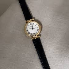 Dainty Black/Brown Round Genuine Leather Watch ...