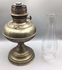 Antique 1894 Patent Mar Rayo Nickel Plated Oil Table Lamp ...