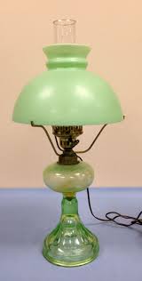 VINTAGE GREEN PARLOR LAMP | eBay