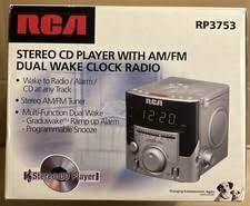 RCA Am/fm Dual Wake CD Clock Radio Model Rp3755b Tested Works Great for sale online | eBay