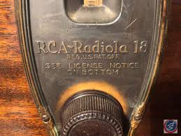 RCA-Radiola 18 355 License Notice, 201992BH, | Proxibid