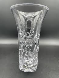 Classic Engraved Vera Wang Wedge wood Crystal Leaf Vase ...