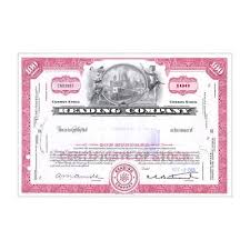 Reading Railroad Co. Stock Certificate // 100 Shares // Pink ...