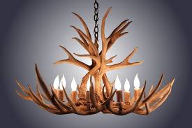 Mule Deer Antler Chandelier with 8 Light