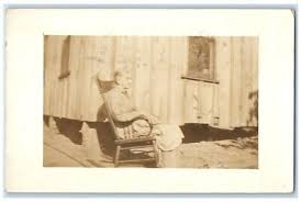 1925 Old Lady In Rocking Chair Ponca City Oklahoma OK RPPC Photo Posted Postcard | eBay