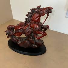 Rare 1992 Franklin Mint Horse Of Khan Statue Stone Work Of Art By Chinese Artist for Sale in Palm Desert, CA - OfferUp