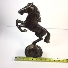 Metal Rearing Horse Sculpture Candle Holder Stamped C KA ...