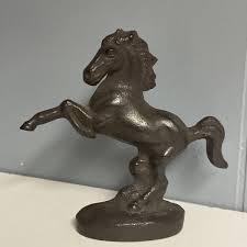 Cast Iron Brown Black Stallion Raging Horse Beauty Galloping ...