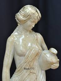 Women Greek Roman Figure With Pitcher Sculpture Marble Color ...